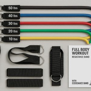 10 Full Body Workout Resistance Bands Kit with Door Anchor and Guide