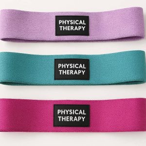 3 Fabric Resistance Bands for Physical Therapy and Rehabilitation Workouts