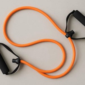 Pilates Resistance Band with Soft Handles for Stretching and Toning