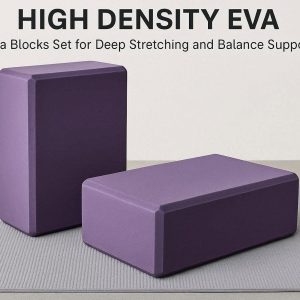 11 High Density EVA Yoga Blocks Set for Deep Stretching and Balance Support
